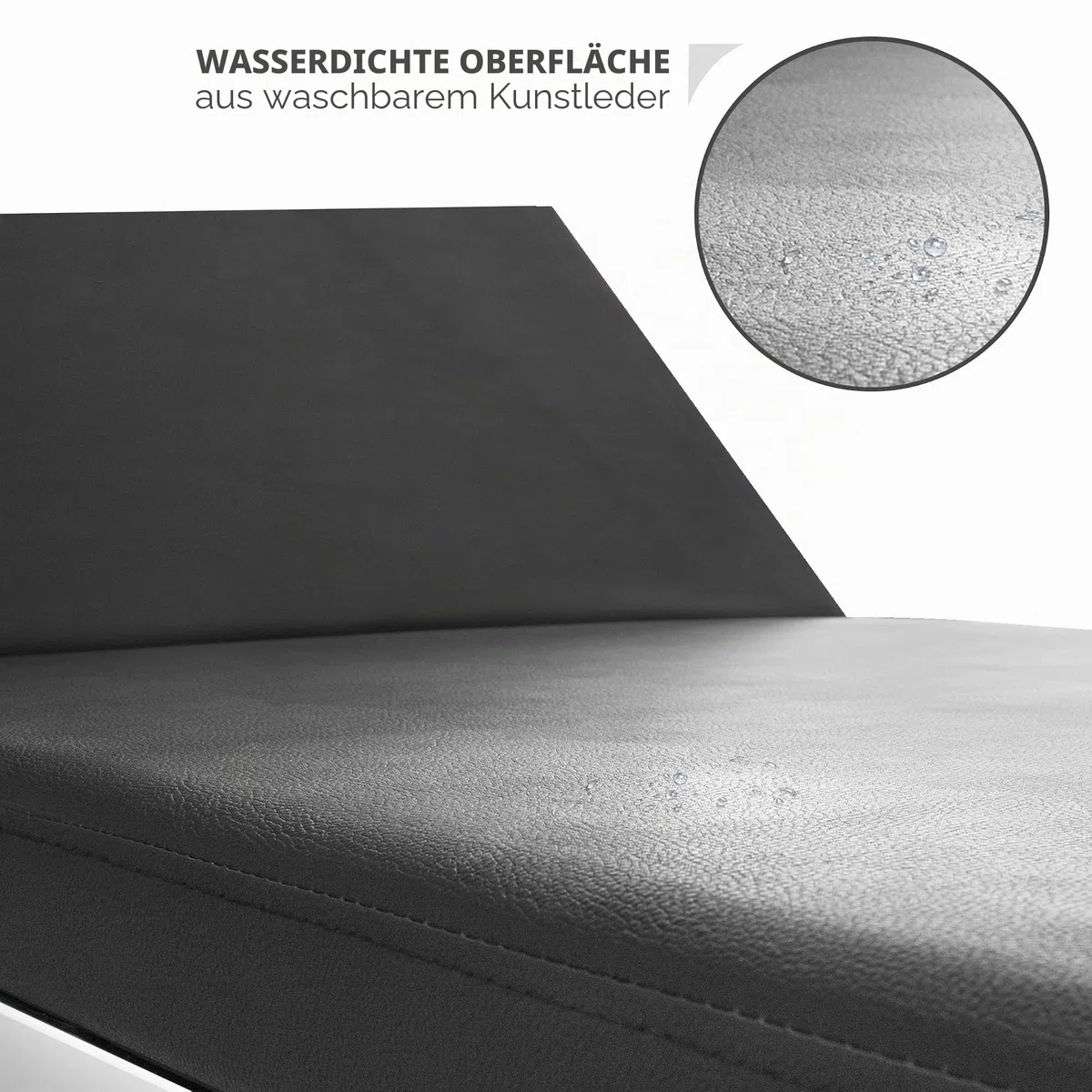 AIESI® Untersuchungsliege medizinische Feuerfeste aus Edelstahl mit 1 Gelenk, Farbe Schwarz mit Toilettenpapierhalter, Belastbarkeit 150 kg, Garantie 24 Monate