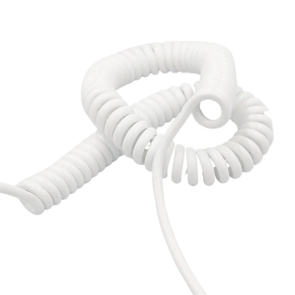 8-adriges 26AWG-Spiralfederkabel mit einer Dehnung von 1 bis 15 Metern | 0,15 mm Spiral-Teleskopdraht, weißes, gelocktes Kabel, flexibles, einziehbares Stromkabel(Stretch 5 meter)