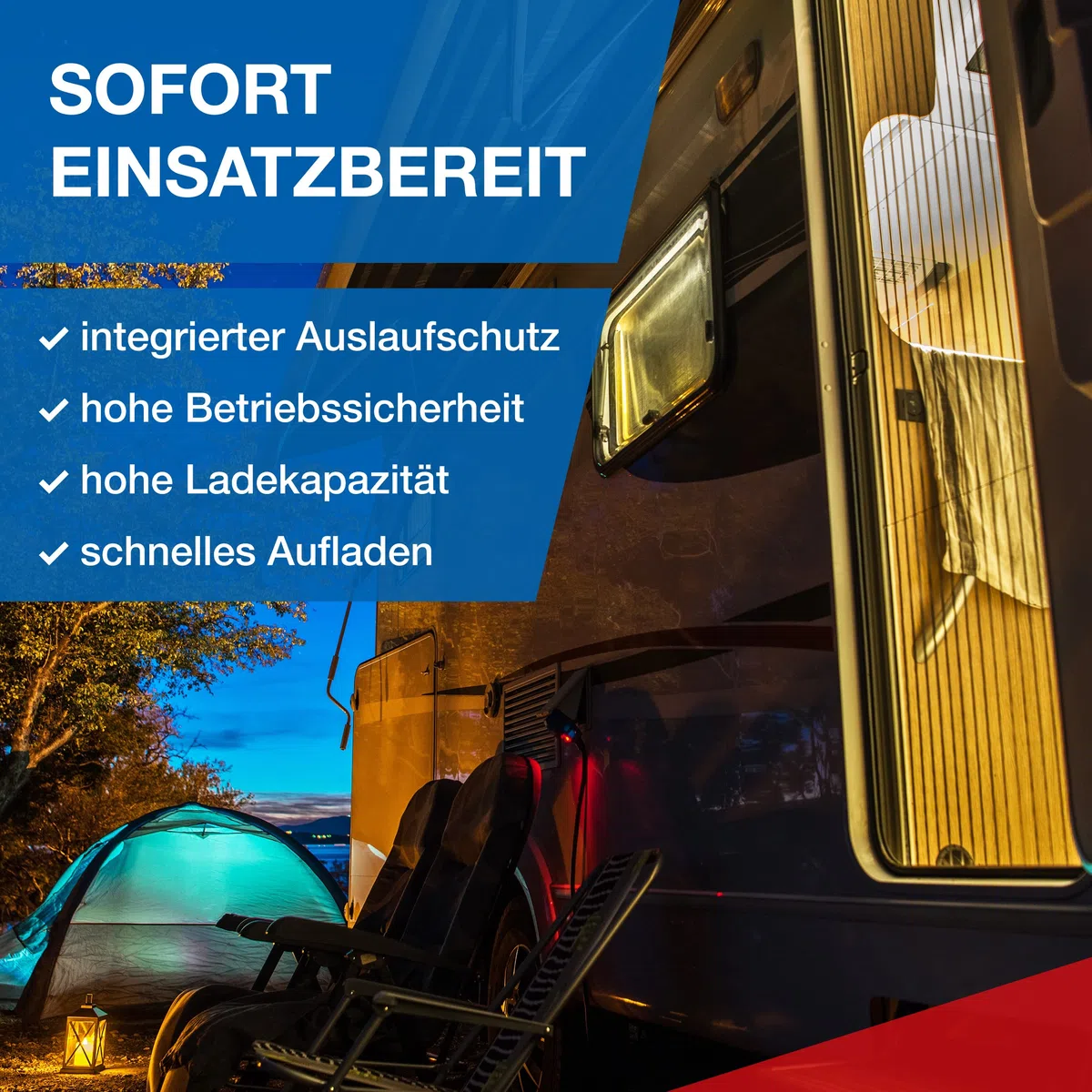 BIG Solarbatterie 12V 280Ah C100 (Versorgungsbatterie) - Professional Solar DC Batterie (12 Volt) für Photovoltaik-Inselanlage & Solaranlage für Wohnmobil, Gartenhaus, Camping & Co.