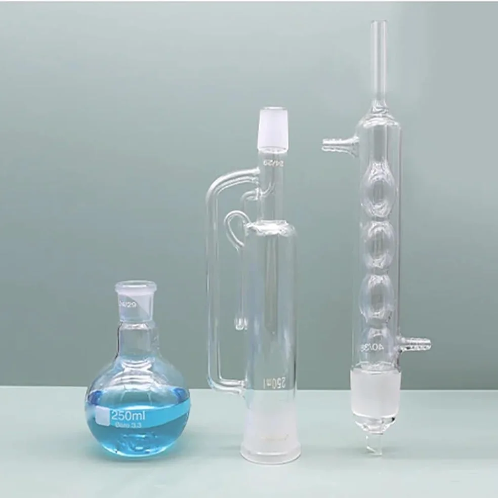 250 ml Soxhlet-Extraktionsgerät aus Glas mit gewölbtem Kühler und Extraktorkörper, Laborglas
