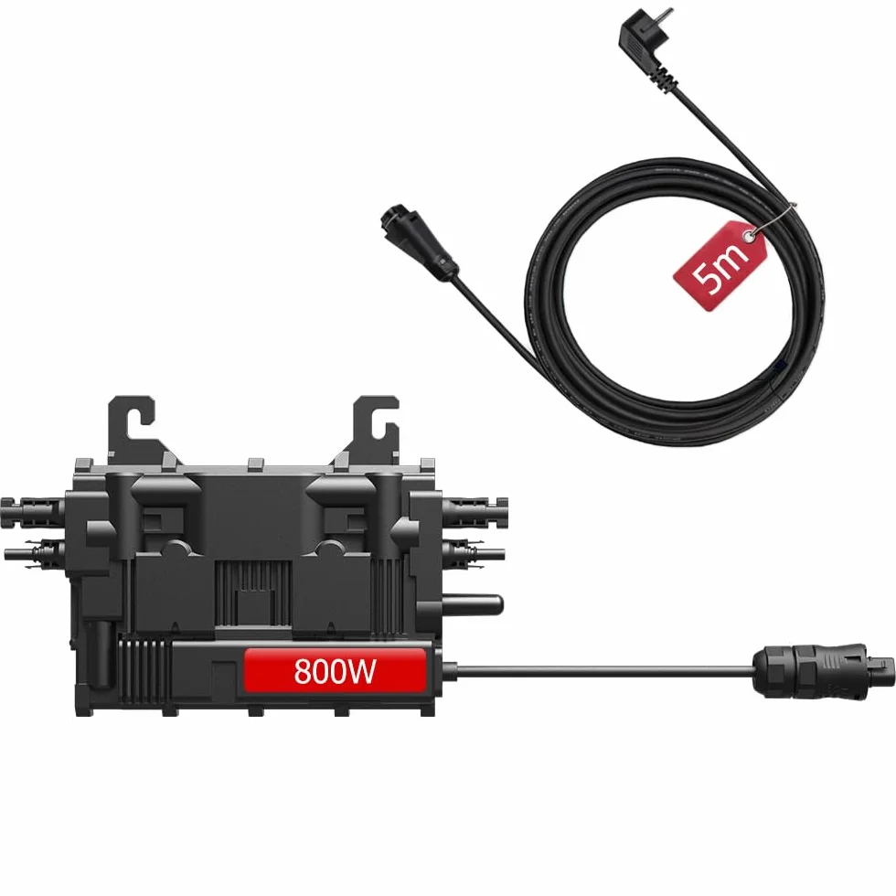 EON-MI800S 800W Mikro-Netzeinspeise-Wechselrichter, Dual MPPT, WiFi | 16–60V DC Eingang, VDE-zertifiziert, Plug & Play, IP67, App-Steuerung, ideal für Balkonkraftwerke, 0% MwSt