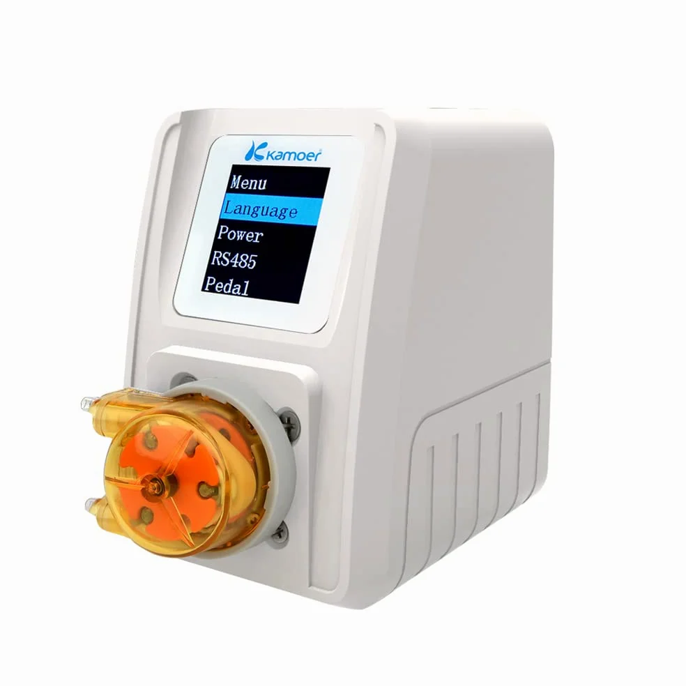 Kamoer M1-STP Intelligente Peristaltikpumpe, 24 V, verstellbarer Schrittmotor, Flüssigkeitsdosierpumpe mit niedriger Durchflussmenge, programmierbar, mit Steuerung für Laboraquarien, 0-88 ml/min