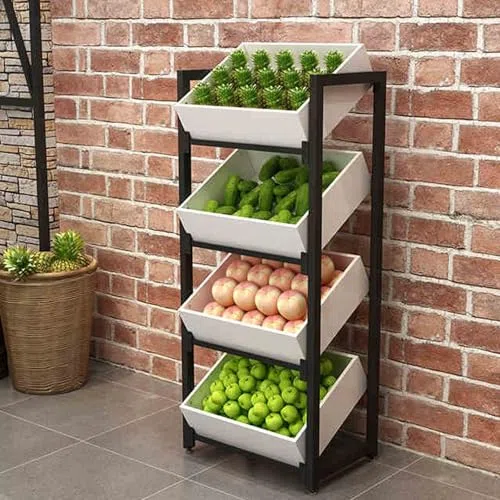 Snack-Organizer für Einzelhandel, Supermärkte und Speisekammer, vielseitiges Regal für Obst, Gemüse und Süßigkeiten