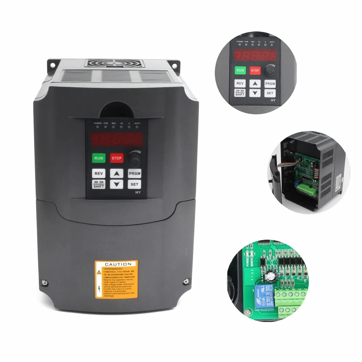 RATTMMOTOR Frequenzumrichter,2.2KW 220V Automatisierung Umrichter VFD,1-/3-Phasen-Eingang auf 3-Phasen-Ausgang Variable Frequency Driver Inverter mit 2m Verlängerungskabel