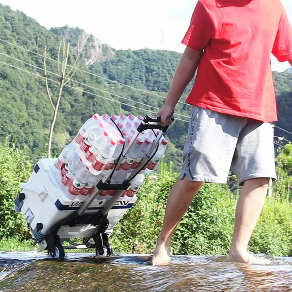 sogesfurniture Aluminium Sackkarre Transportkarre klappbare Handkarre, mit kostenlosem Gummiband für Fixieren der Gegenstände, bis 60kg Tragkraft, BHEU-KT-2124
