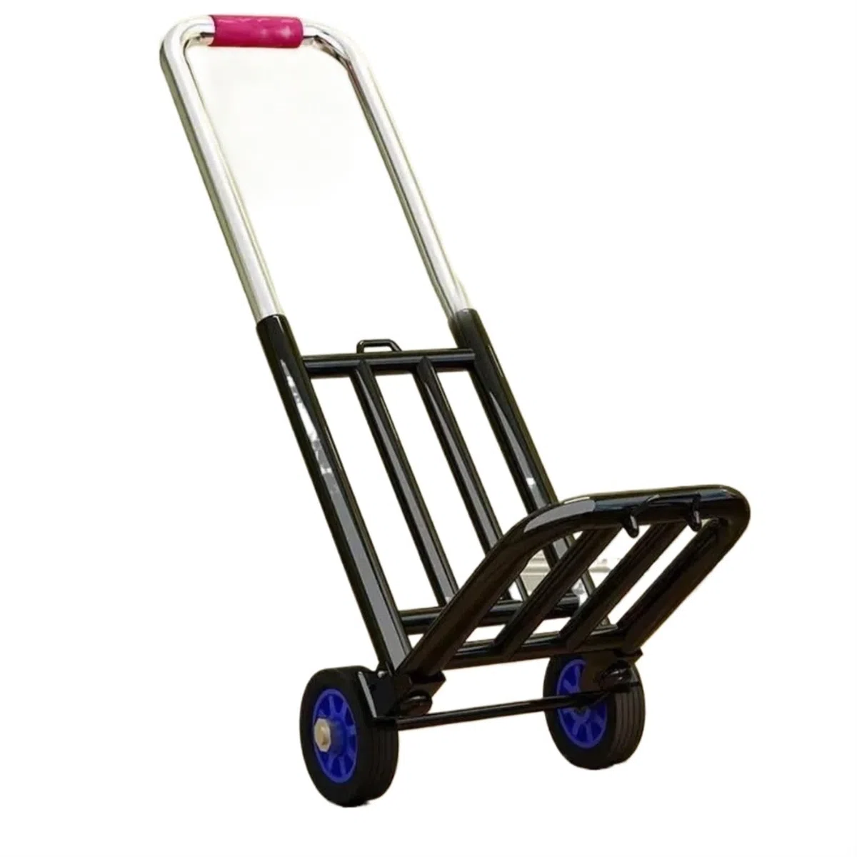 Handwagen Klappbar Zusammenklappbarer Handwagen, tragbarer Treppensteig-Einkaufswagen for den Außenbereich, verstellbarer Wagen, Gepäckanhänger, robuster, faltbarer Handsack FüR GepäCk Reisen Einkaufe