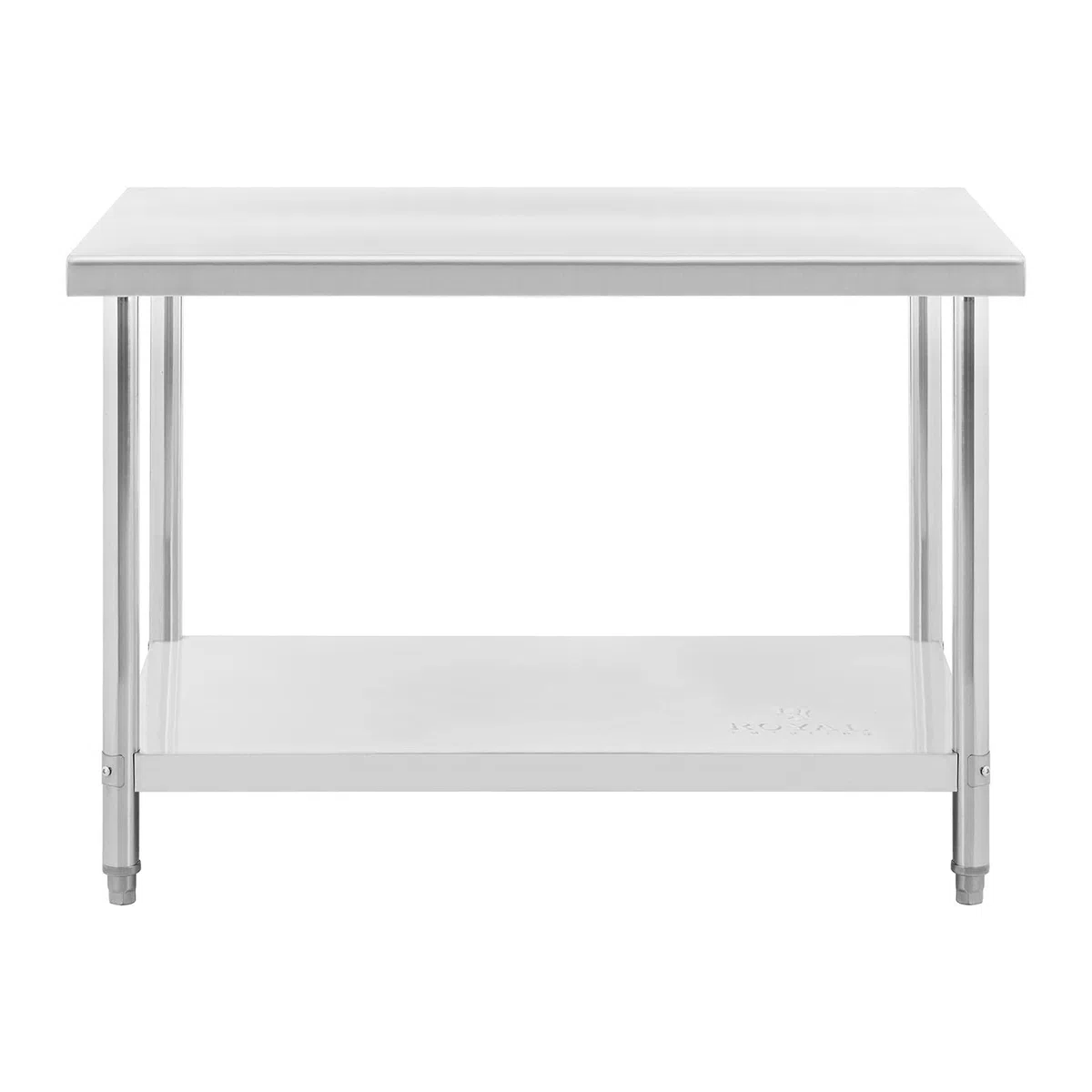 Royal Catering RCAT-120/70-NW Arbeitstisch Edelstahl Küche Edelstahltisch 120 x 70 cm höhenverstellbar