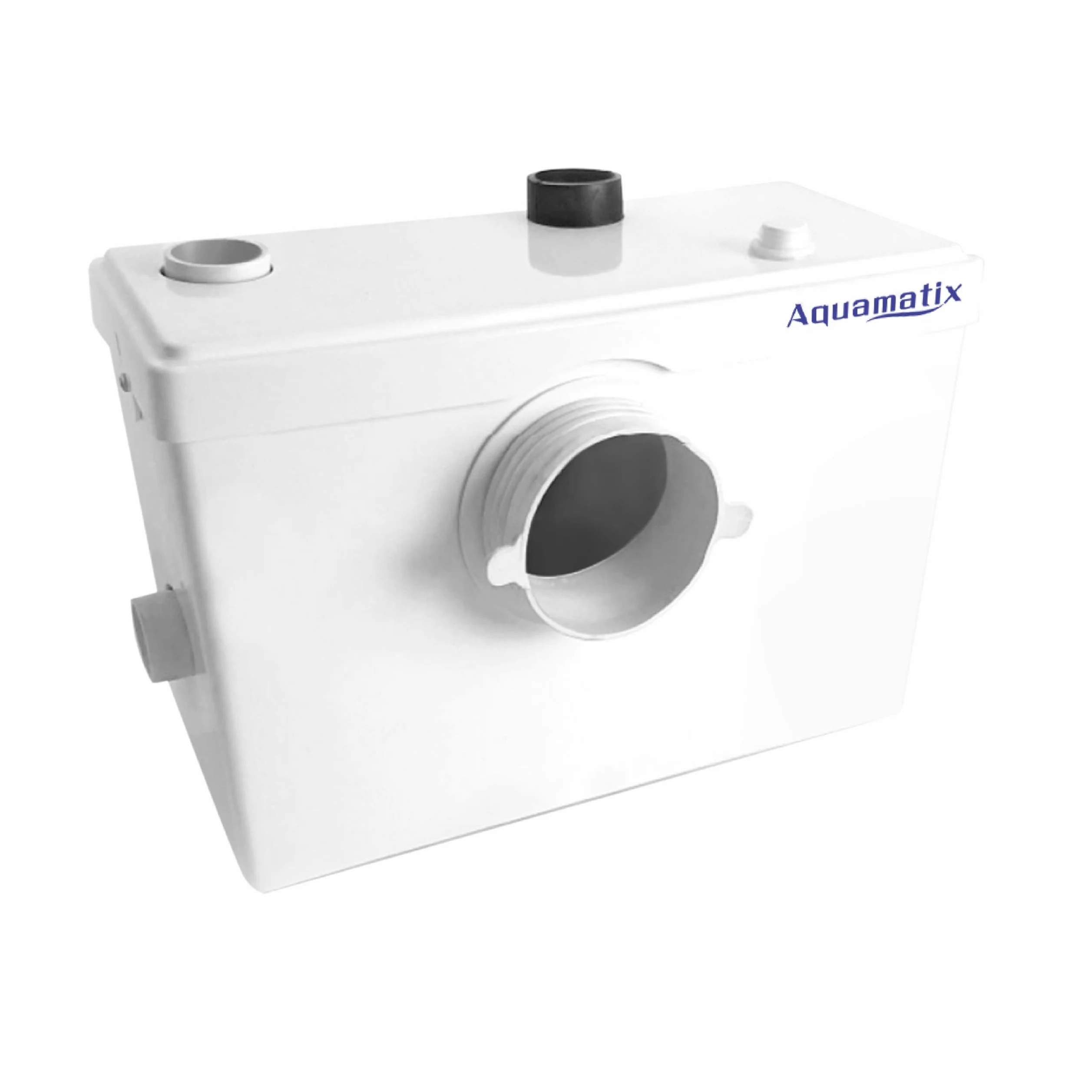 Aquamatix Kleinhebeanlage Hebeanlage 600 W mit Häcksler, Abwasserhebeanlage bis 10 m Förderhöhe, mit 3 Einlässen, für WC, Dusche und Waschbecken