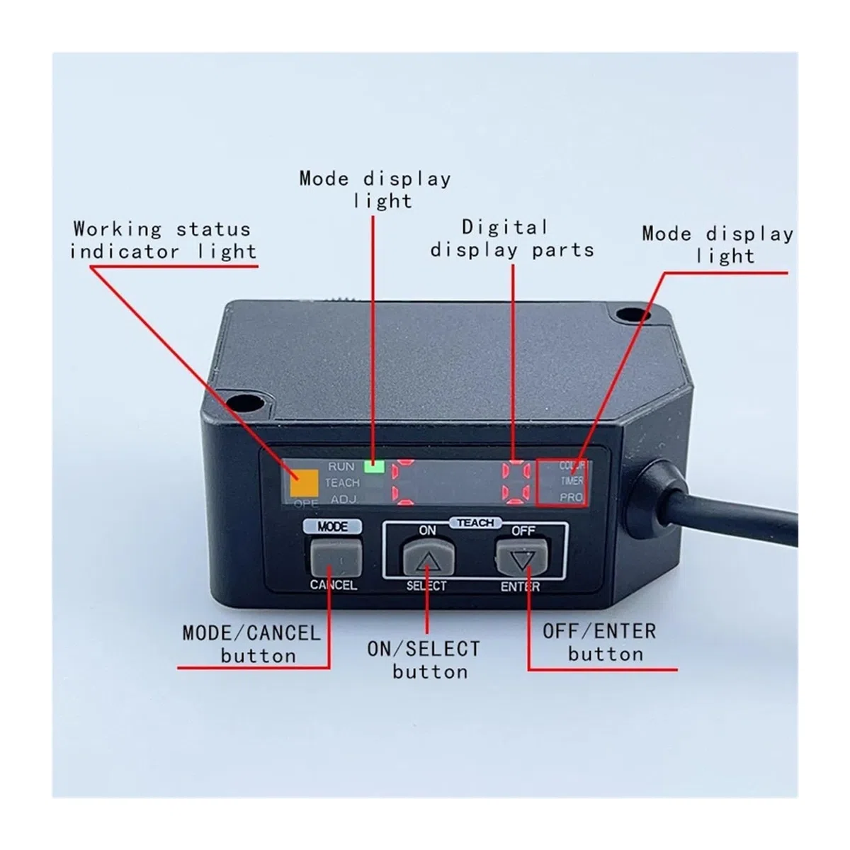 PM-A101 Farbsensor Farberkennungsmarkierung Digitale Markierungsübertragung Optischer fotoelektrischer Sensor(PM-A101-25mm)