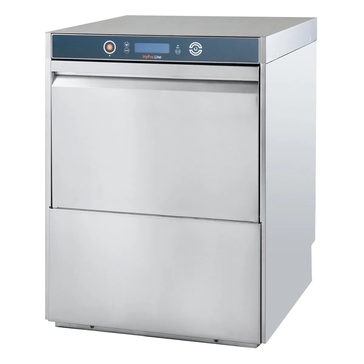 Geschirrspülmaschine HYPRO-GSM50SL | Korb 50×50 cm | Geschirrspüler für Gastronomie | mit Reiniger- & Klarspüldosierer | Ablauf- & Drucksteigerungspumpe | 230 V | Edelstahl | Made in Europe
