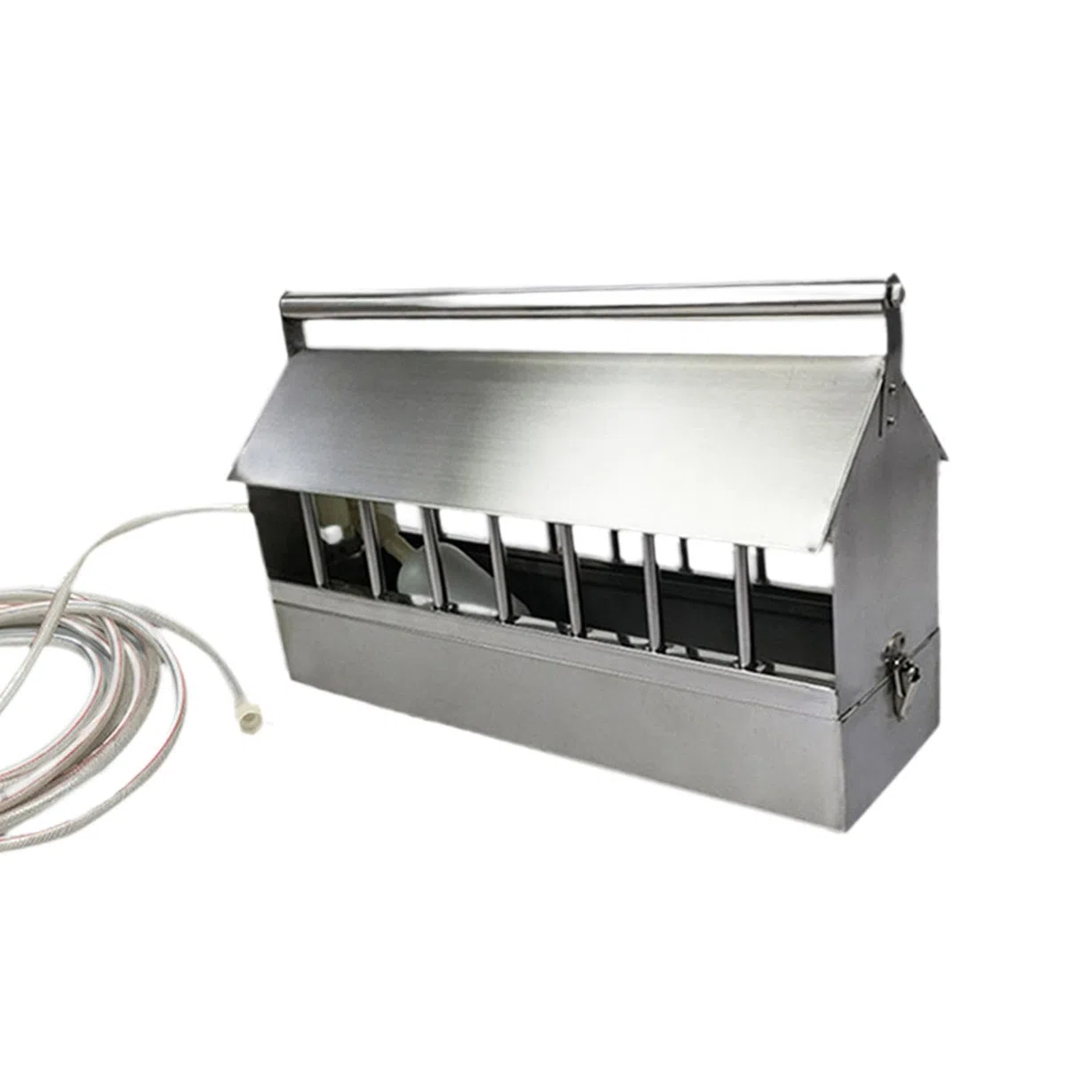 Milageto Automatischer Geflügeltränke, Geflügelbrunnen mit 2 m Schlauch, automatischer Wasserspender, Vogelbedarf für Tauben, Gänse, Frühlingshühner, 40cm