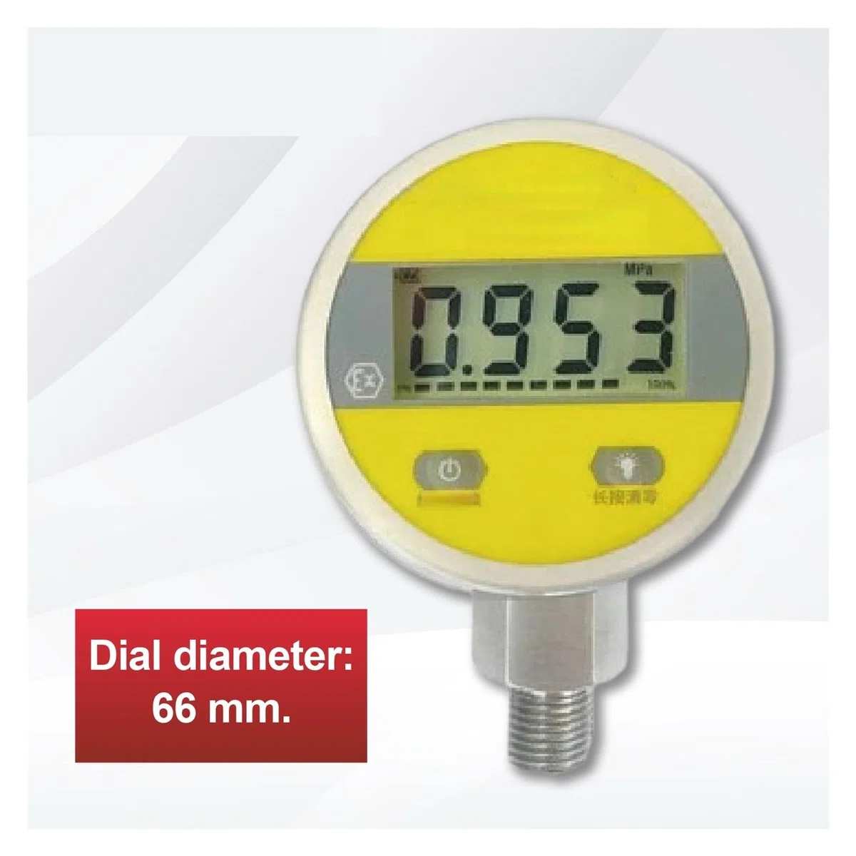 Digitales Manometer, MD-S260 Edelstahl-Manometer mit LCD G1/4 hydraulischem Wassersensor(0-4Mpa)
