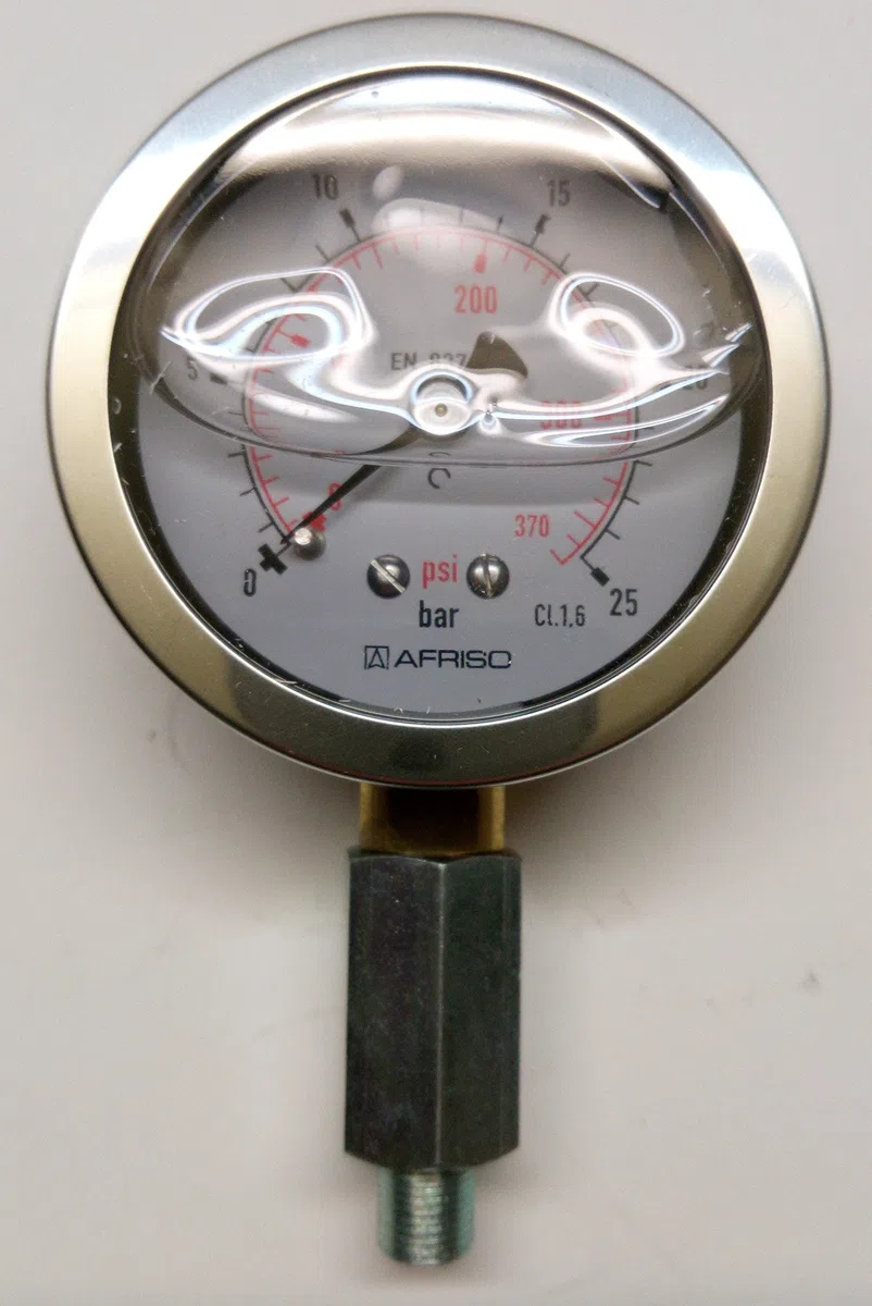 Afriso Manometer Glyzerin 1/8" Ø63 mm 0-25 bar (Edelstahl)