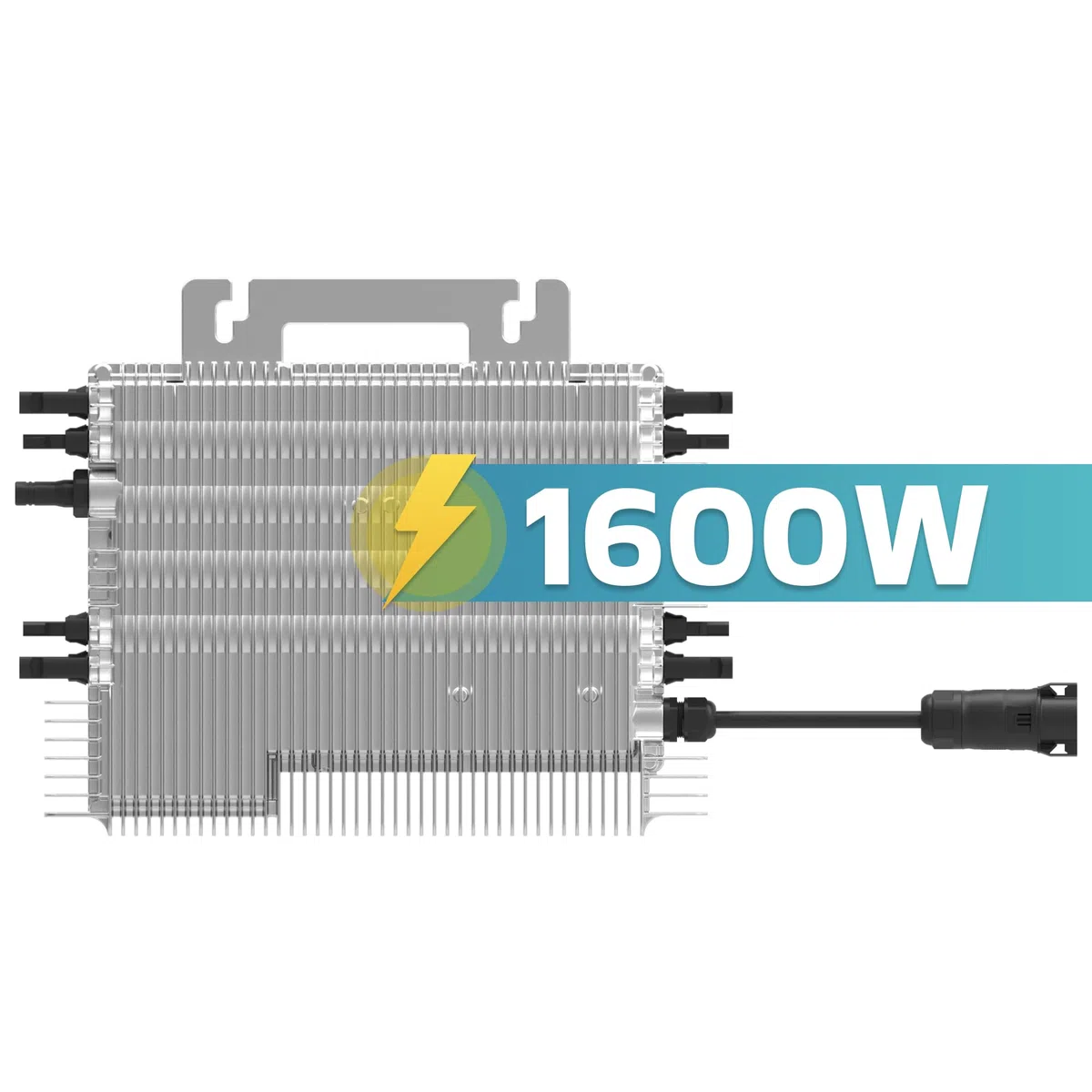 DEYE Mikro-Wechselrichter 1600 W SUN-M160G4-EU-Q0 inkl. 5m Anschlusskabel für Mini-PV Solaranlage Balkonkraftwerk, IP67 wetterfest, 4 MPPT, WiFi, Micro Inverter