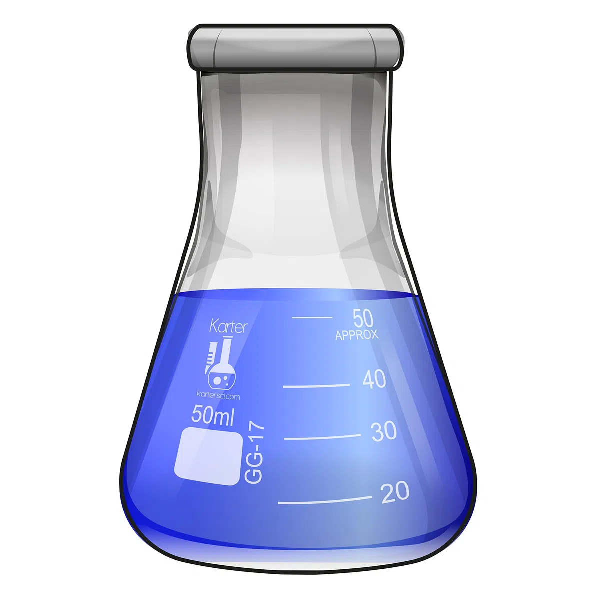 Erlenmeyerkolben Kolben, schmal, 3,3 Borosilikatglas Laborgläser, 50 ml