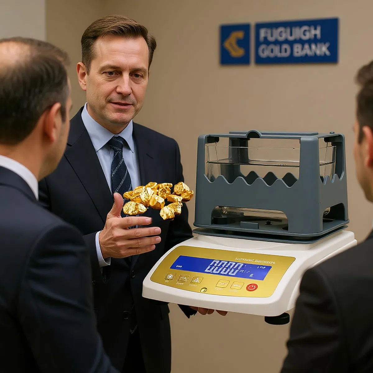 Goldreinheits-Analysegerät, Edelmetall-Analysegerät, Multimetall-Goldtester mit Dichte- und Reinheitsanzeige. Tragbar, für Gold/Silber/Platin/Palladium und Weißgold XF-300K