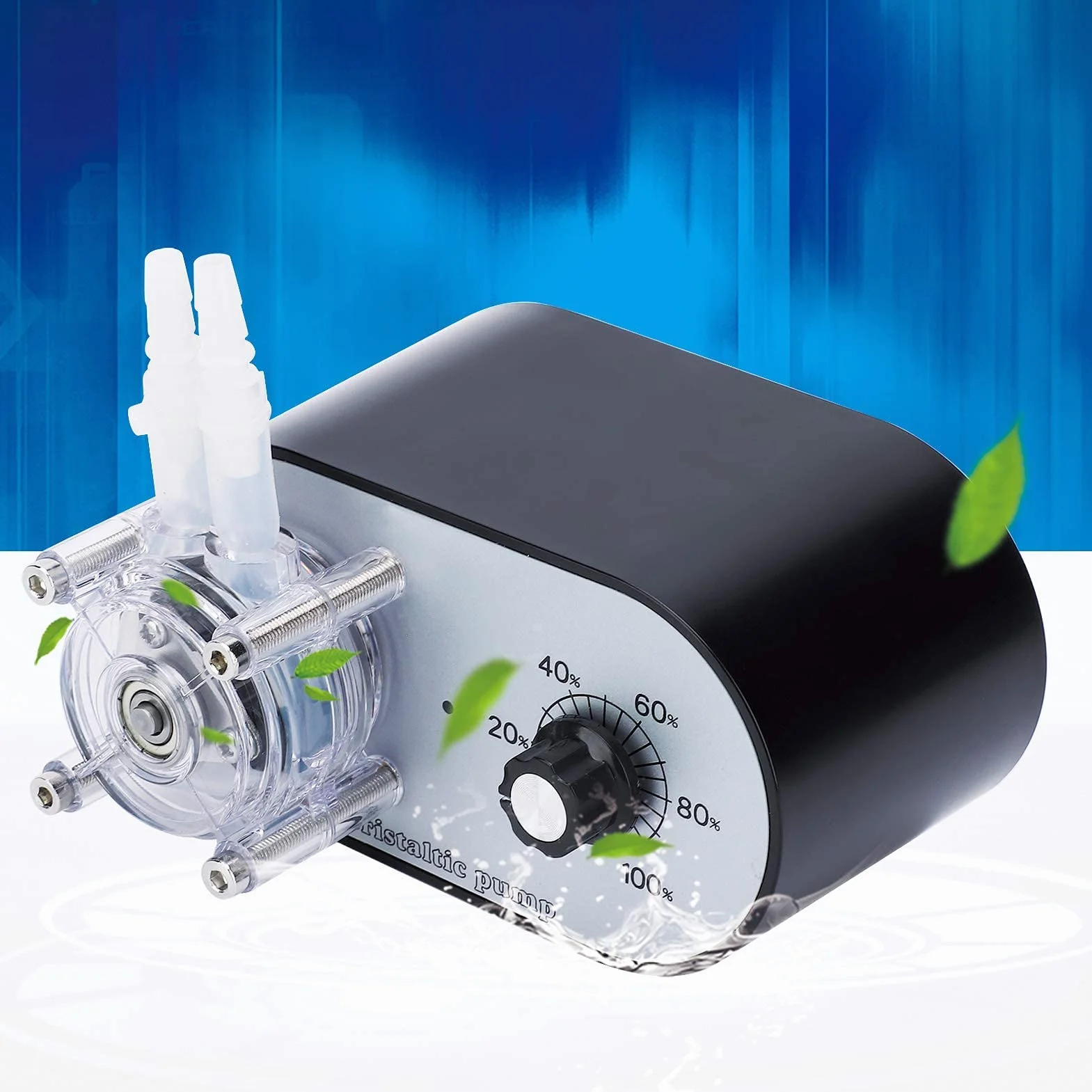 Peristaltikpumpe 114-500Ml/Min AC 100-240V Micro Schlauchpumpe Laboratory Peristaltikpumpe Hochfließende Peristaltikpumpe mit Einem Kopf(EU Plug)