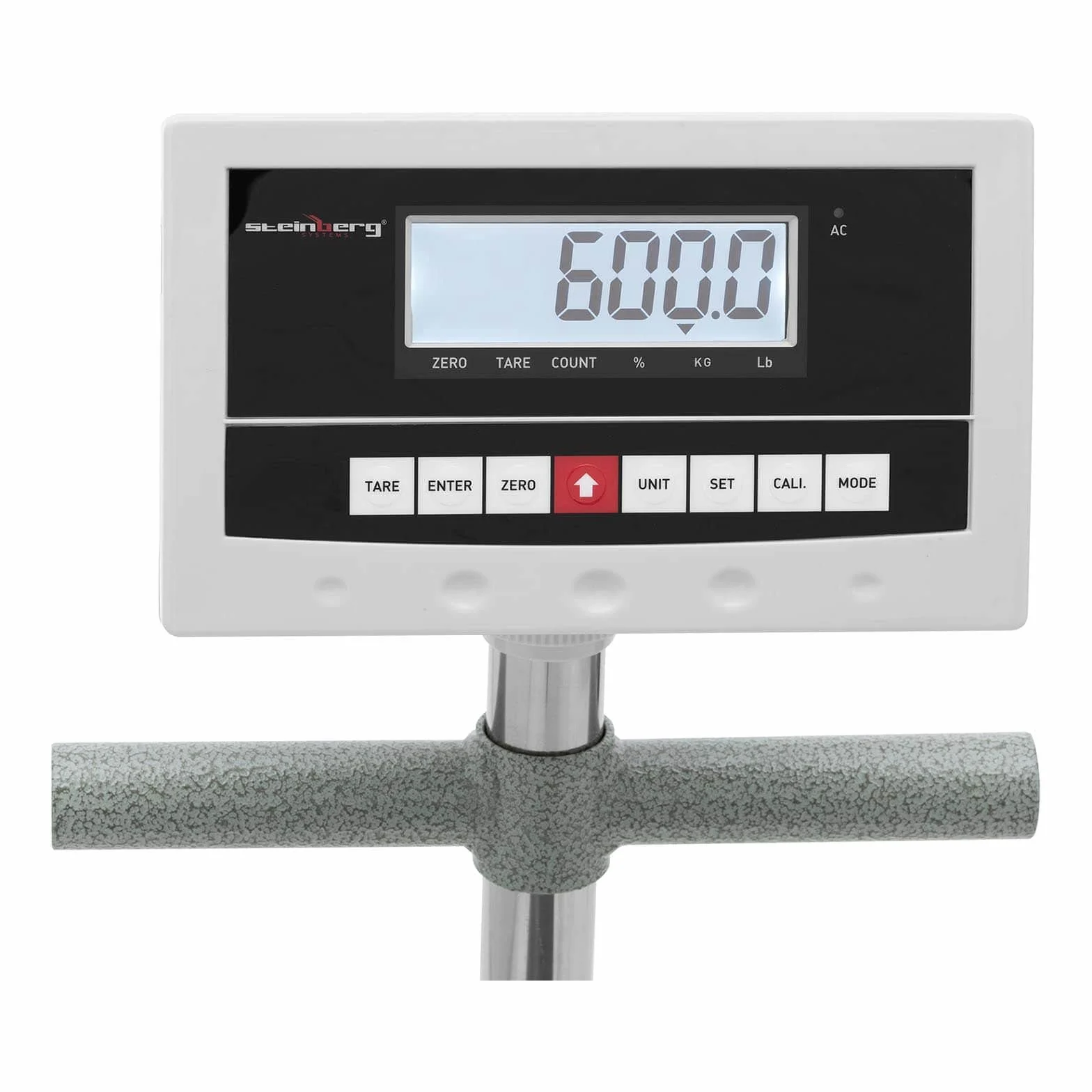 Steinberg Systems SBS-PF-600/100N Plattformwaage rollbar 600 kg / 0,1 kg 500 x 600 x 190 mm kg/lb Industriewaage Bodenwaage