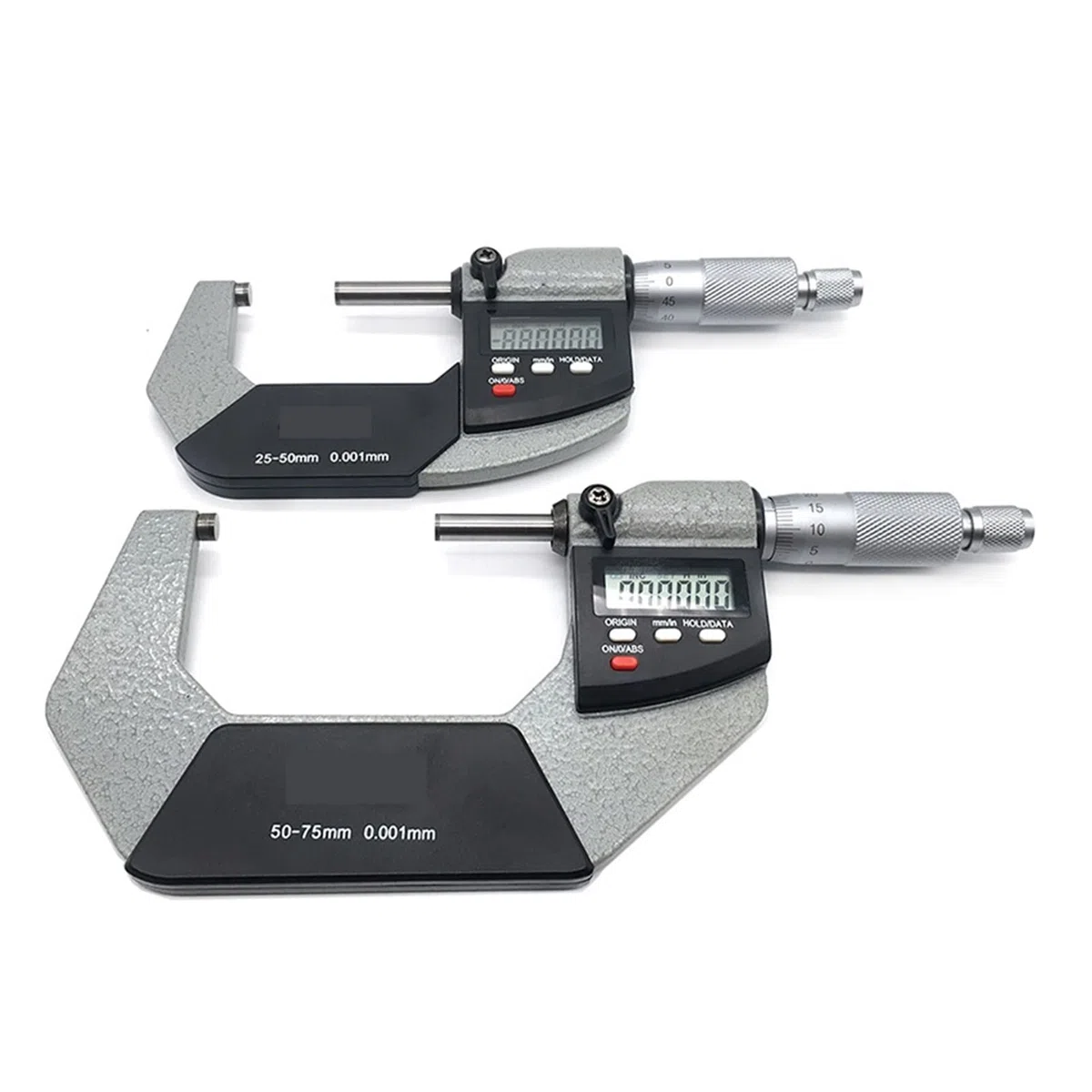Außenmessschraube, 0-25mm 25-50mm 50-75mm 75-100mm 0,001 mm elektronisches Außendurchmesser digitaler Mikrometermessgerät Micrometer Messwerkzeuge, Messwerkzeug(4pcs set)