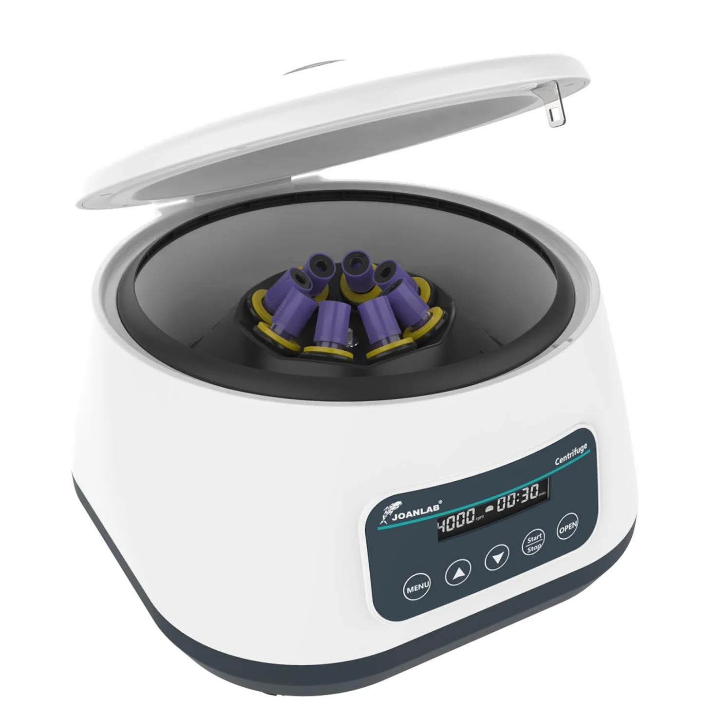 JOANLAB LC-400 Zentrifuge Niedrigtourig für PRP/PRF, 4000 U/min, Max 2173 xg, Timer 30sek-59min, für 4x15ml oder 8x2/5/10ml Röhrchen