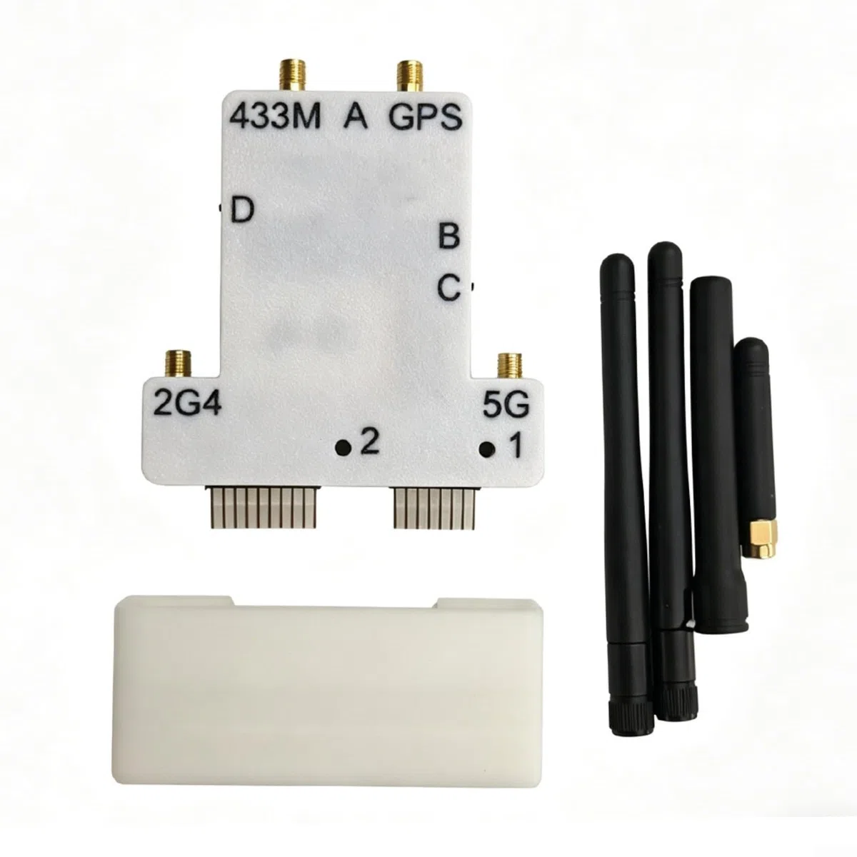 Funkwellen Detektor Analyse,Datenakquisition Messgerät Sensor,ESP32-C5 RF-Analyser Mit GPS, 433 MHz Und WLAN, Für Flipper Für Zero, 2,8 Zoll, Mit 800MAh Für Akku(White)