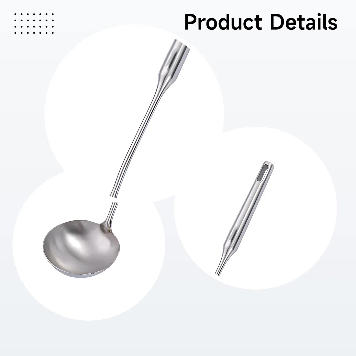 Küchenutensilien Set 6-teilig aus Edelstahl 304, Kochutensilien aus Metall mit Pfannenwender, Löffel, Kelle, Pastaserver, spülmaschinengeeignet, komplett aus Metall