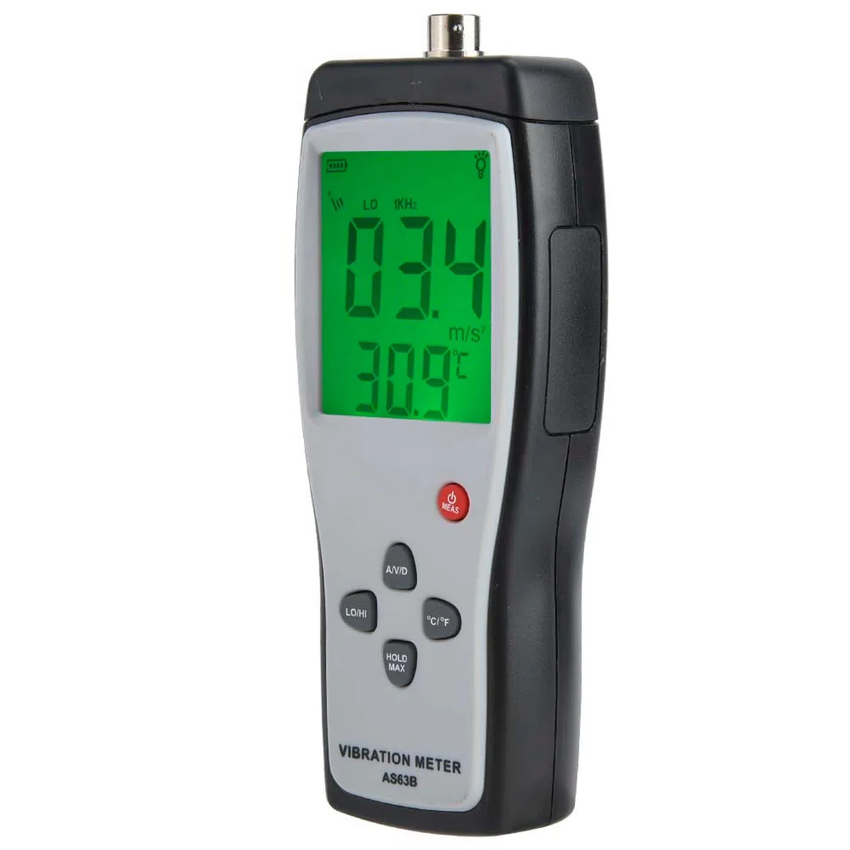 FTVOGUE Vibrationsanalysator-Tester, LCD-Vibrationsmessgerät mit Piezoelektrischem Wandler, Industrielles Vibrometer für die Maschinenwartung, Frequenzbereich 10 Hz–15 KHz, Kompaktes Tragbares Design
