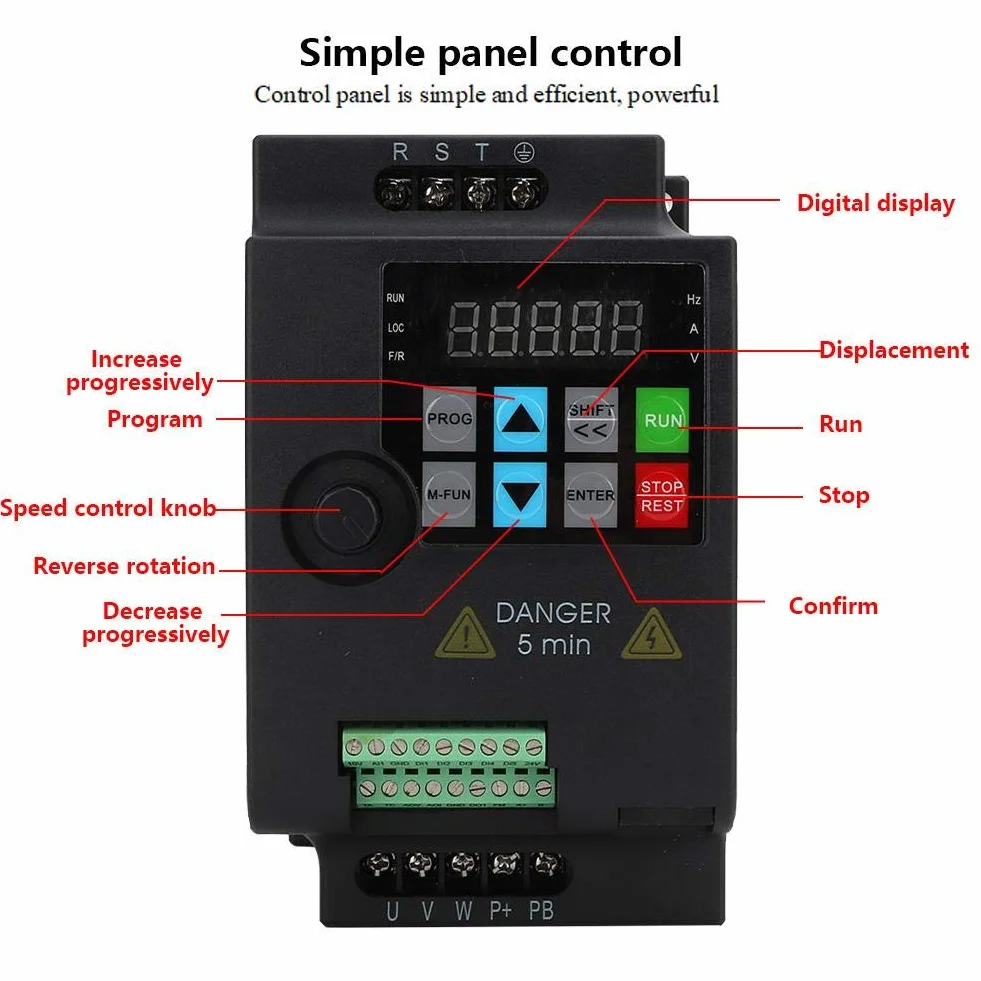 SKI780-2D2G-4 2,2 kW 380 V 3 Phasen Eingang & amp; Ausgang Mini Universal Motor VFD Frequenzumrichter Wechselrichter
