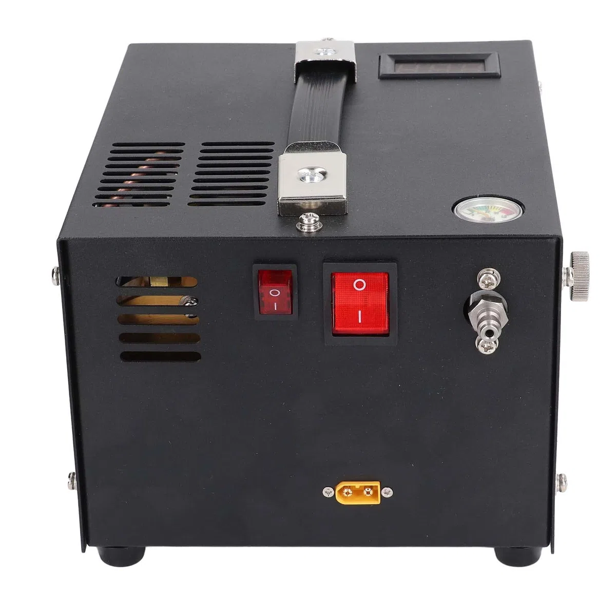 PCP-Luftkompressor 4500 PSI 30 MPa für Auto und Zuhause, Ölfrei Wassergekühlt mit Lüfterkühlung, Echtzeit-Temperaturanzeige, Schnellanschlüsse Austauschbare Filter