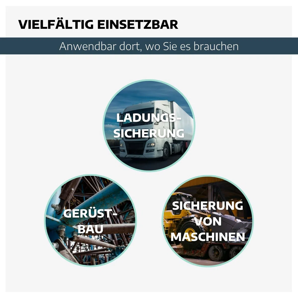 8 x Zurrgurt 1-teilig mit Ratsche 5 m I 2,5t Zugkraft I Gurte zum Befestigen I Blauer Spanngurt mit Sicherheitsetikett I Bandbreite 50 mm I Zurrgurte mit Ratsche