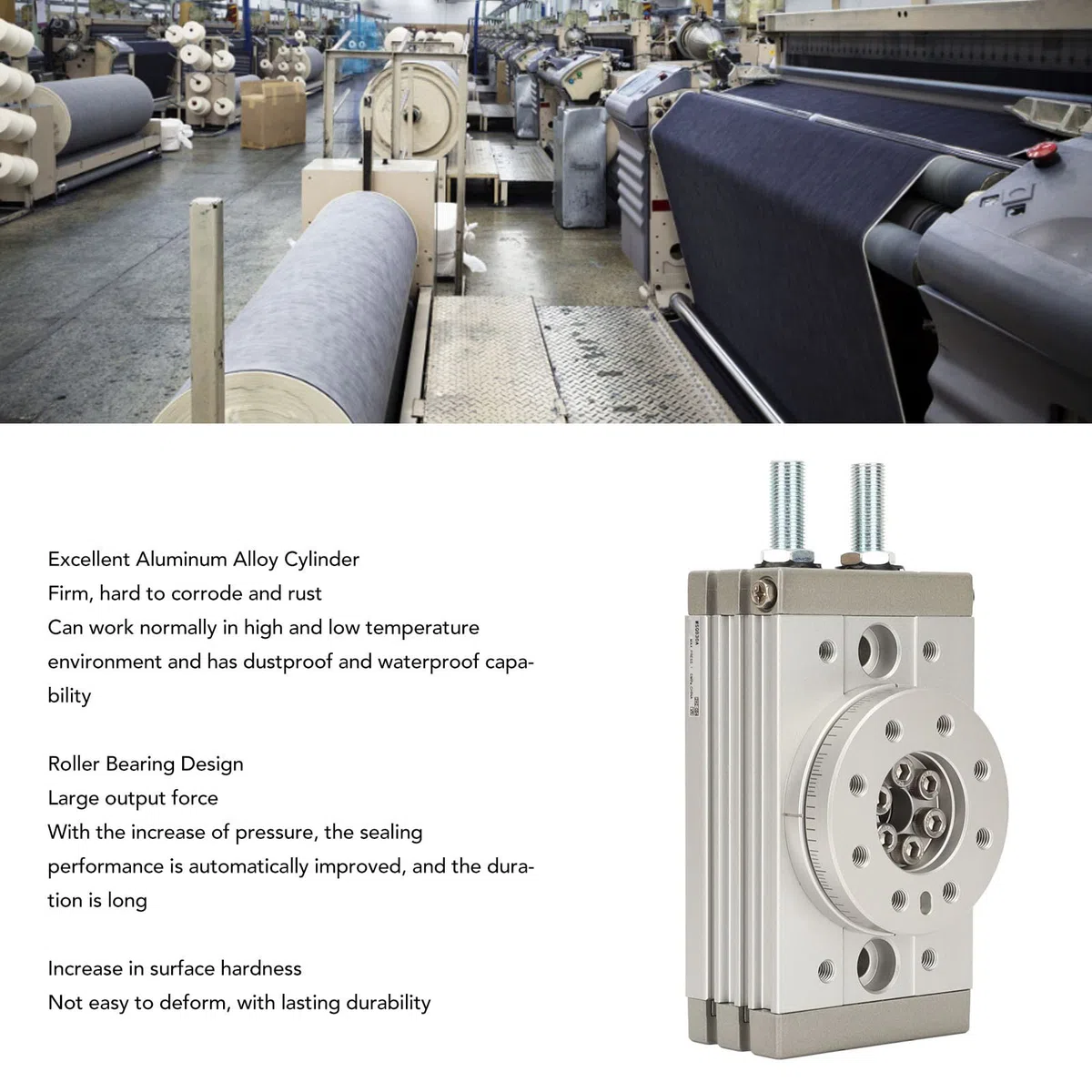 Rotations-Pneumatikzylinder, 0-190 Grad Verstellbare Aluminiumlegierung, Hochfeste, Wasserdichte Rotationszylinder-Pneumatikzylinder für die Industrie, Eingebauter Magnetring (MSQB-30A)