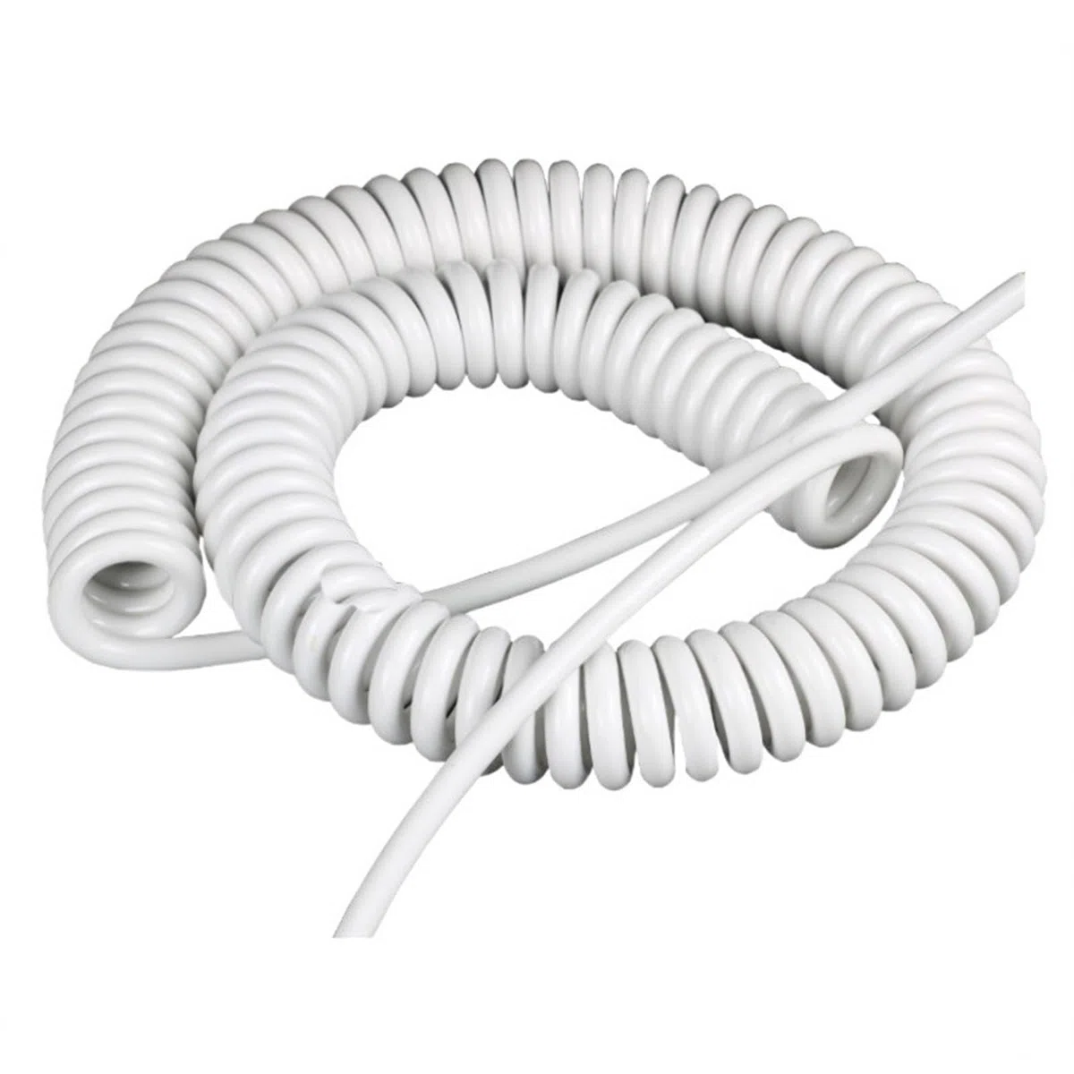 Spiralförmiges, lockiges Netz-Flex-Mehrleiterkabel, Spirale, 2 Adern | Spiralförmiges Verlängerungskabel, dehnbar, einziehbar, flexibel, 2-adrig, 22 AWG(7.5 meters)