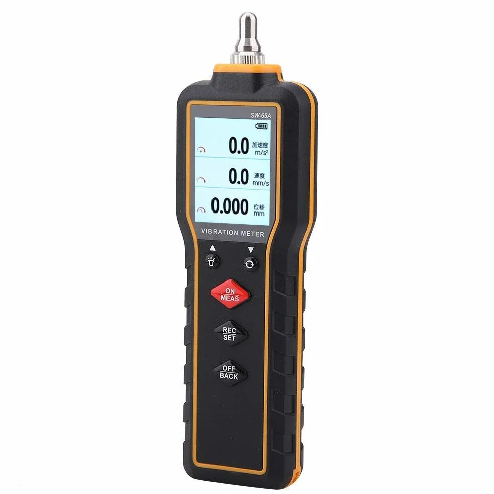 Walfront Vibrationsmessgerät, SW-65A Digitaler Vibrationsmessgerät-Tester Handheld-Vibrationsmessgerät-Tester Messgerät-Messmaschine, Vibrometer-Analysator