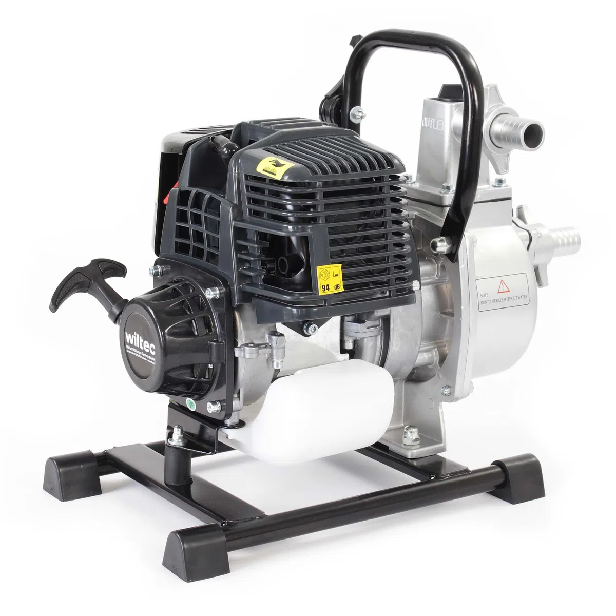 Wiltec Benzin Wasserpumpe 1kW 8.000l/h 6.500U/min, 30m Förderhöhe, Gartenpumpe mit 4 Takt Motor, Motorpumpe