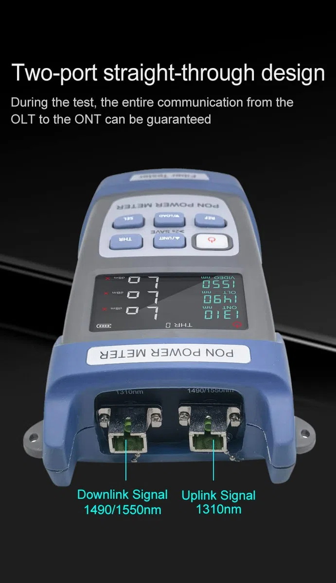 TM581 PON Power Meter SC/APC Glasfaser-Tester ONT/OLT 1310nm/1490nm/1550nm für Anwendung und Betrieb und Wartung von Glasfasernetzwerken