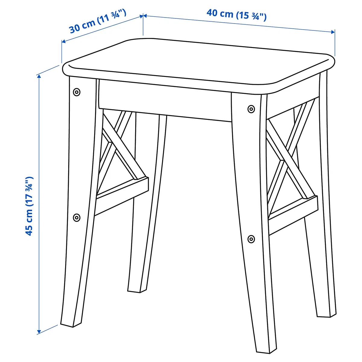ProTuning INGOLF Hocker, weiß