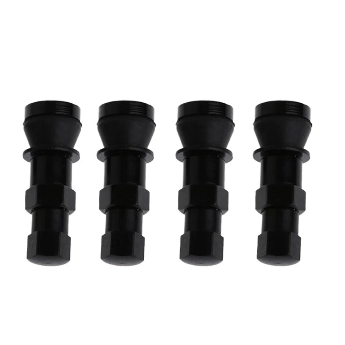 1Pcs Aluminium Auto Tubeless Rad Reifen Ventil Stem Felge Bolt-in W/Staub Kappe(Black-3)
