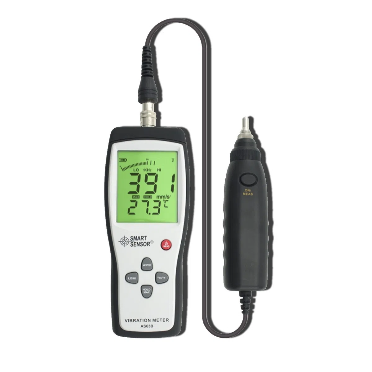 Vibrationsmessgerät, tragbares LCD-Analysegerät, Vibrationsmessgerät, Analysator 0,1–199,9 m/s AS63B