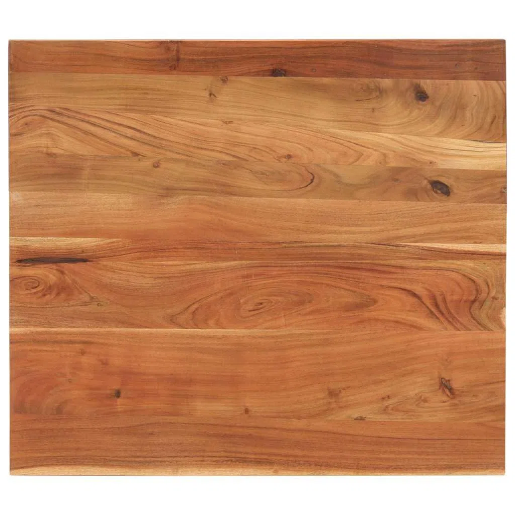 vidaXL Tischplatte, Holzplatte Rechteckig, Massivholzplatte für Bartisch Beistelltisch Esstisch, Ersatztischplatte, 90x80x2,5cm Akazienholz