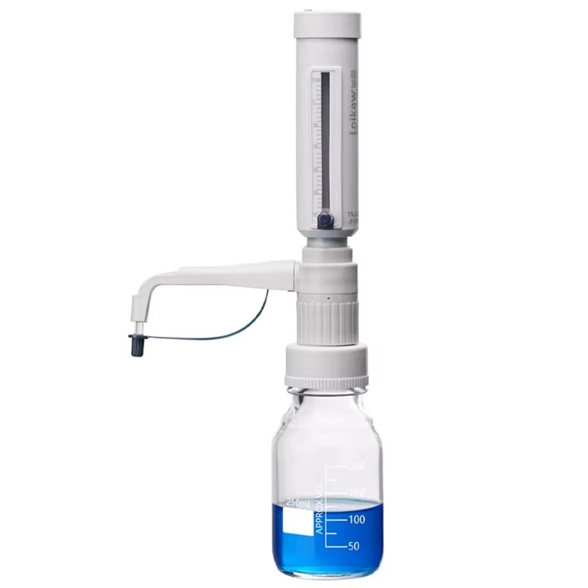 Flaschendeckelspender für flüssige Bürette, verstellbares Volumen von 5-30 ml, inklusive 5 Halsadaptern für genaue Dosierung von Lösungsmitteln und Reagenzien aus Behältern