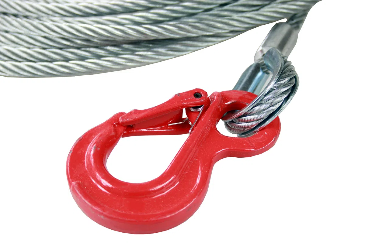 ANSCHLAGSEIL HAKEN - ÖSE Lasthaken Bauhaken Forstseil Kranseil Hebeseil Drahtseil Stahlseil Durchmesser 8mm-16mm, Länge: 1-30m (8mm / 10m)