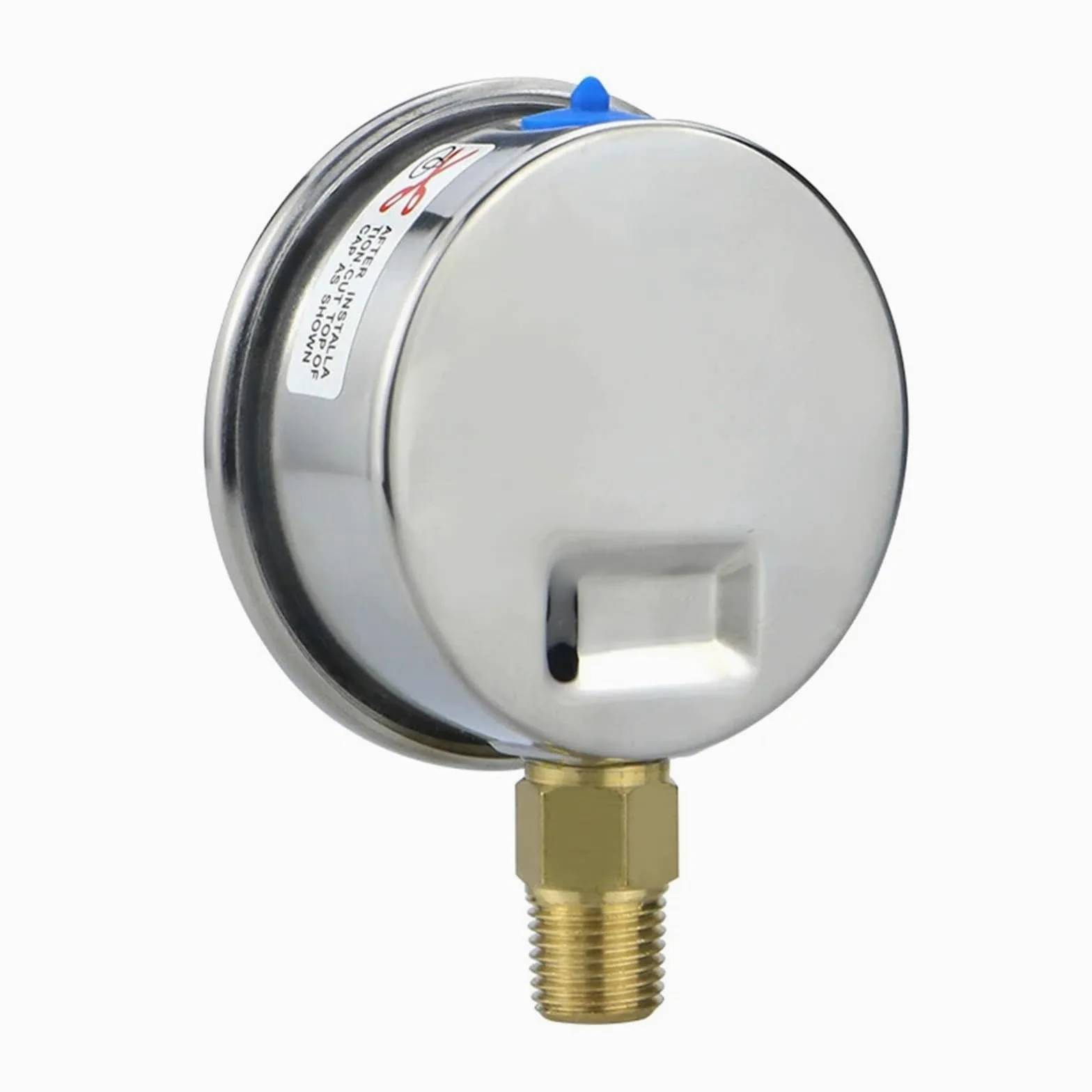 Glycerin-Fülldruckmessgeräte, 60 mm, 10 bar, Edelstahlgehäuse, Messingverbindung, Manometer für Wasser, Öl, Gas, mittleres digitales Druckmessgerät (BSPT(ZG) 1-4 mit Öl, 0–600 bar)