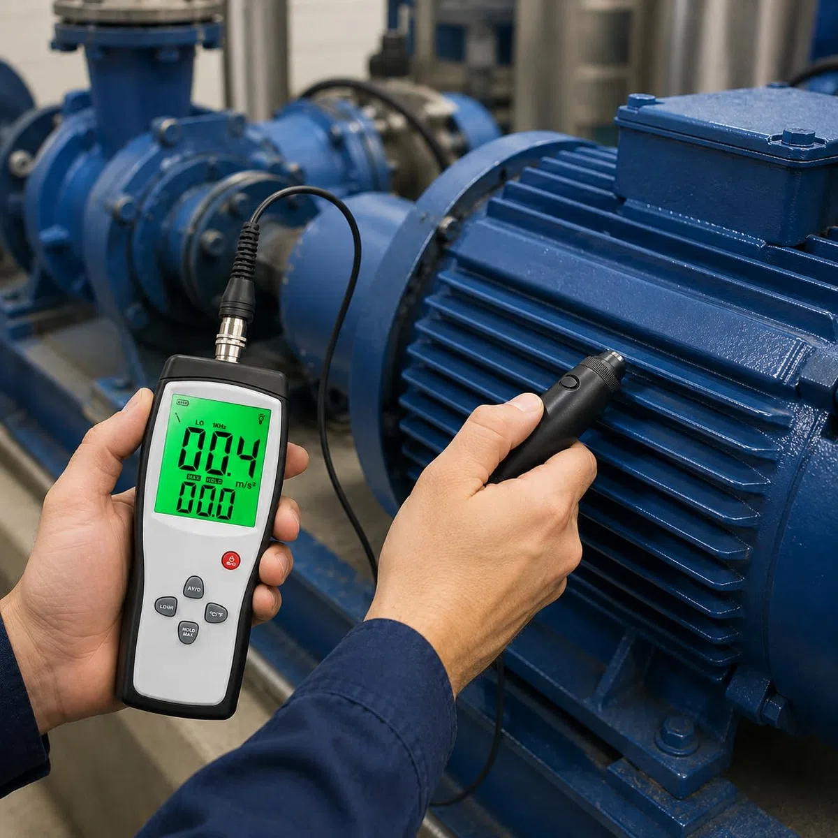 Vibrationsmesser und Analysegerät, 10Hz bis 1kHz, 0.1-199.9 m/s Digitaler Tester für Industrie und Heimgebrauch