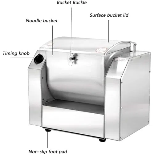 Kommerzieller Teigmixer mit Zeiteinstellfunktion, ideal für Nudeln, Nudeln, Pizzaherstellung