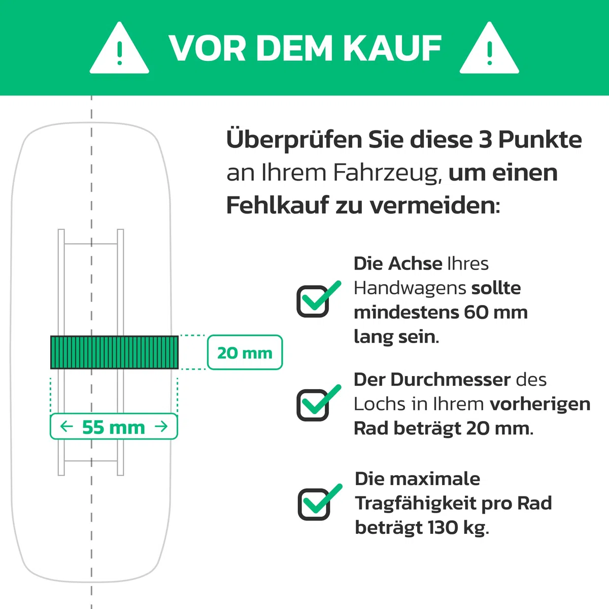 Aufblasbares Rad 4,10/3,50-4 (x2) Nabe 55 mm und Bohrung 20 mm – für Sackkarre, Wagen, Schubkarre usw. Komplettrad: Reifen + Schlauch mit gebogenem Ventil + Stahlfelge. MOOVMOOV