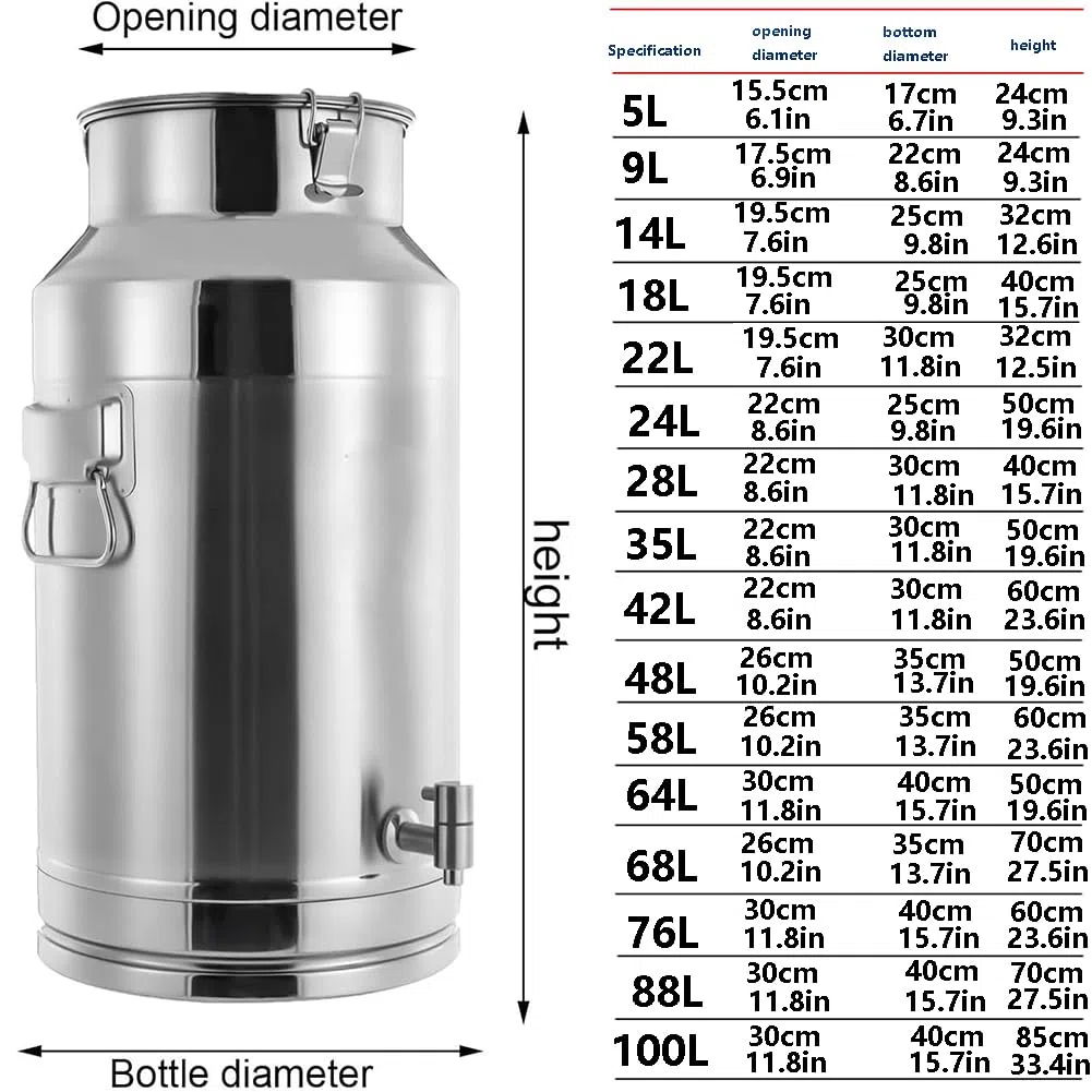 Beve Spender aus Edelstahl mit Wasserhahn – ideal für Milchöl und Saft Sto – auslaufsicheres Design für Zuhause und Par-Gebrauch