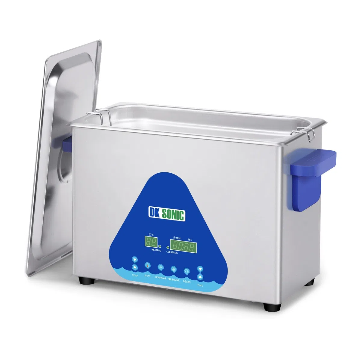 DK SONIC Ultraschallreiniger 4L, 120W Professioneller Ultraschallreinigungsgerät mit Heizung und Timer, Digitaler Steuerung und Korb, Mehrere Funktionen für Schmuck, Brillen, Ketten, Uhren