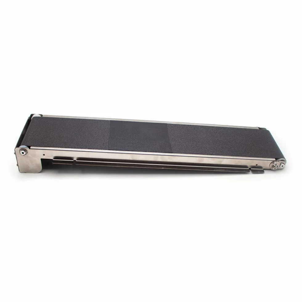 DC 24 V Edelstahl-Förderband, Mini-Frachtspur, automatischer Förderband, 460 mm x 85 mm, Traglast 3,5–5 kg 35U/min (Nur Maschine)