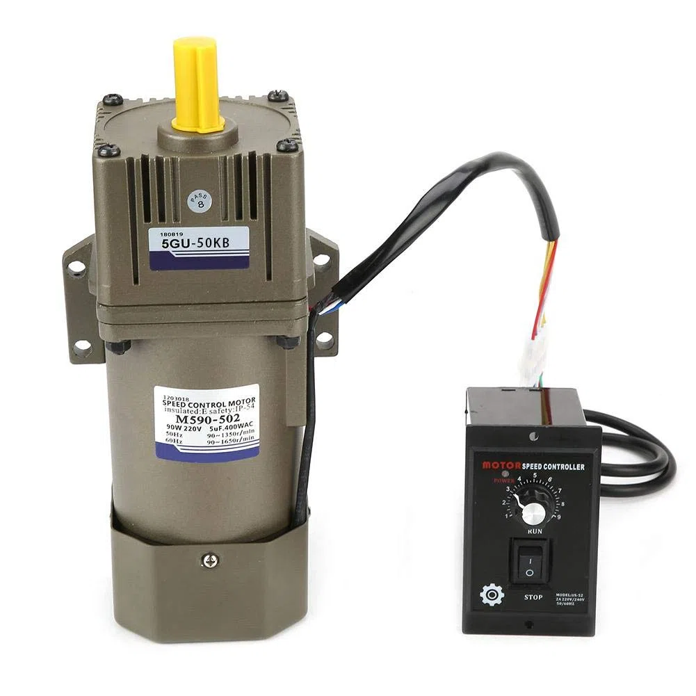 Wechselstrom 220V 90W Einphasen Asynchrongetriebemotor Verzögerung Einstellbare Geschwindigkeit Geeignet für die Verpackungsindustrie, Werkzeugmaschinenindustrie, Transportausrüstung (50K)