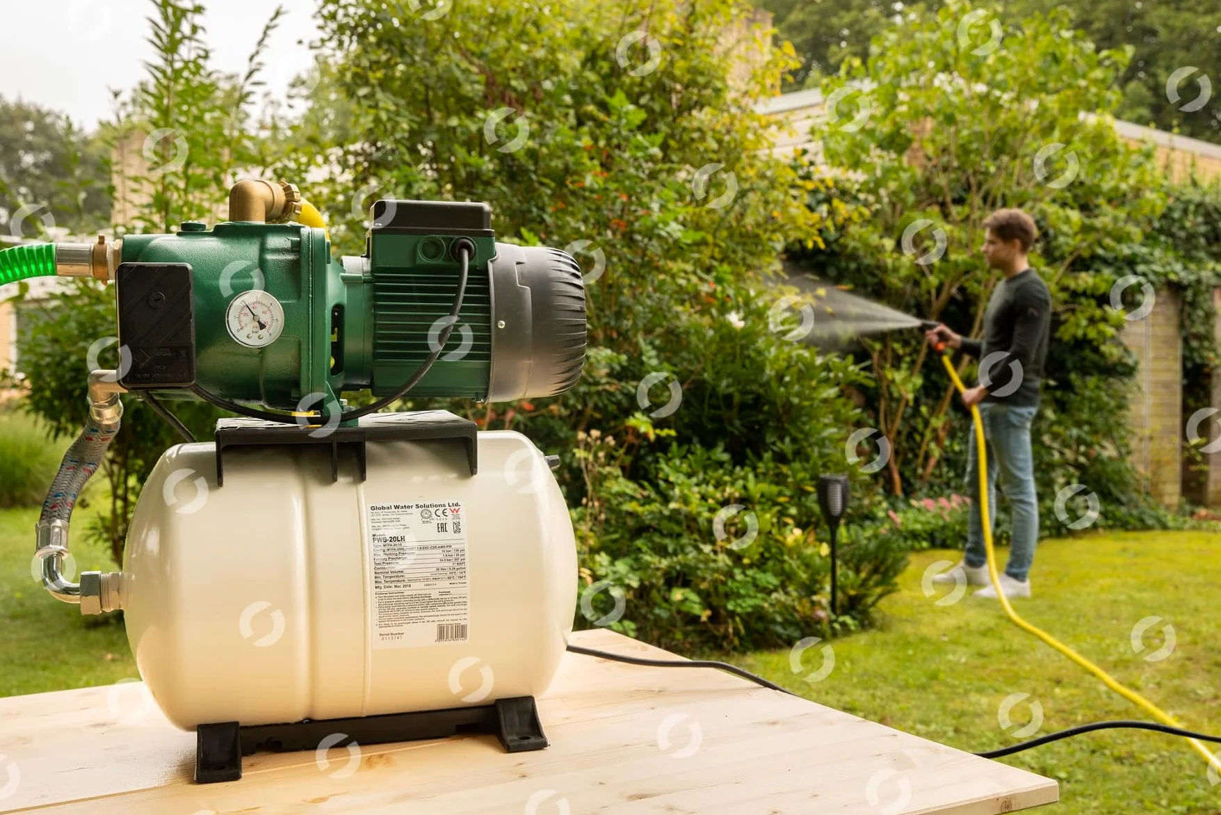 DAB Aquajet 82/20 M Hauswasserwerk - 3.600 L/Std. - 840W - Förderhöhe 47 m - Automatische Ein- / Ausschaltung - Bewässerungspumpe